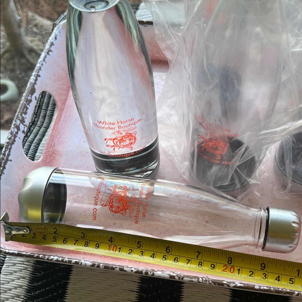 # 0827+ 8 Of Silver and Clear Refilled Plastic Water Bottles - Picture 5 of 15